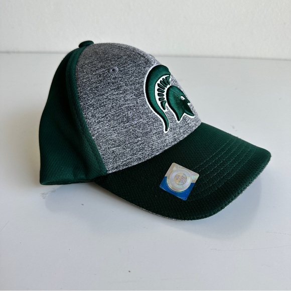 Captivating Quality Headwear Michigan State Spartans cap green gray 1 size NWT - Picture 2 of 10